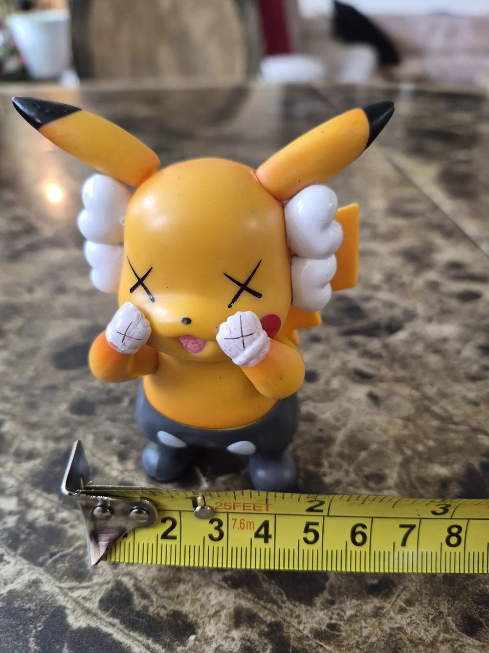 TAKARA TOMY ANIME KAWAII POKEMON BRAND KAWS PIKACHU YELLOW VERSION 4.5